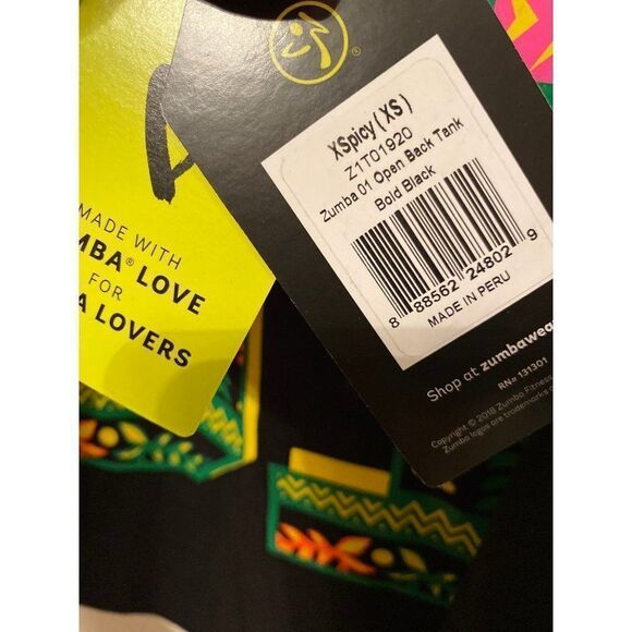 NWT XS Zumba Open Back Tank‎ - Picture 2 of 4